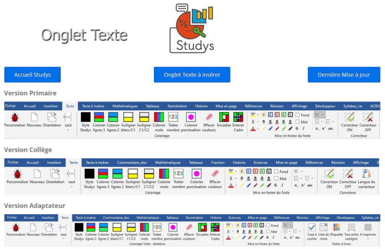 La barre Studys – Ressources adaptées pour l'école inclusive de l ...